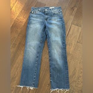AG Mari High Rise Slim Straight Jeans 28